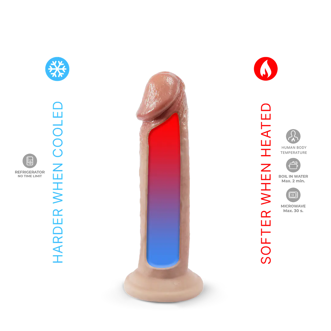 Dildo Silexd Premium Real Skin Model 2 - 19 x 4,1 CM