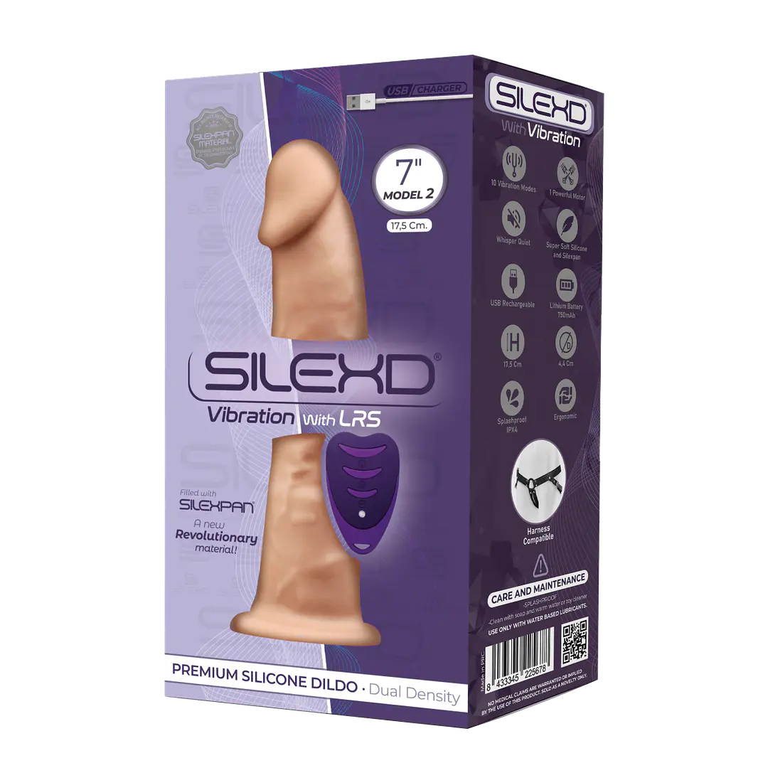 Dildo Vibrador Realista Silexd con Control Remoto 17,5 x 4,4 CM