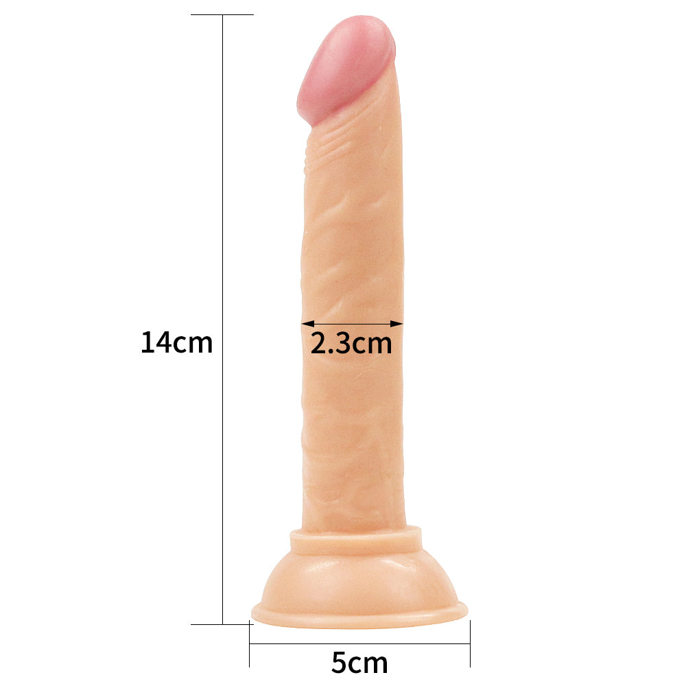 Dildo Realista Compacto Con Ventosa 14 x 2,3 CM