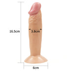 Dildo Realista Flexible Con Ventosa 16,5 x 3,8 CM