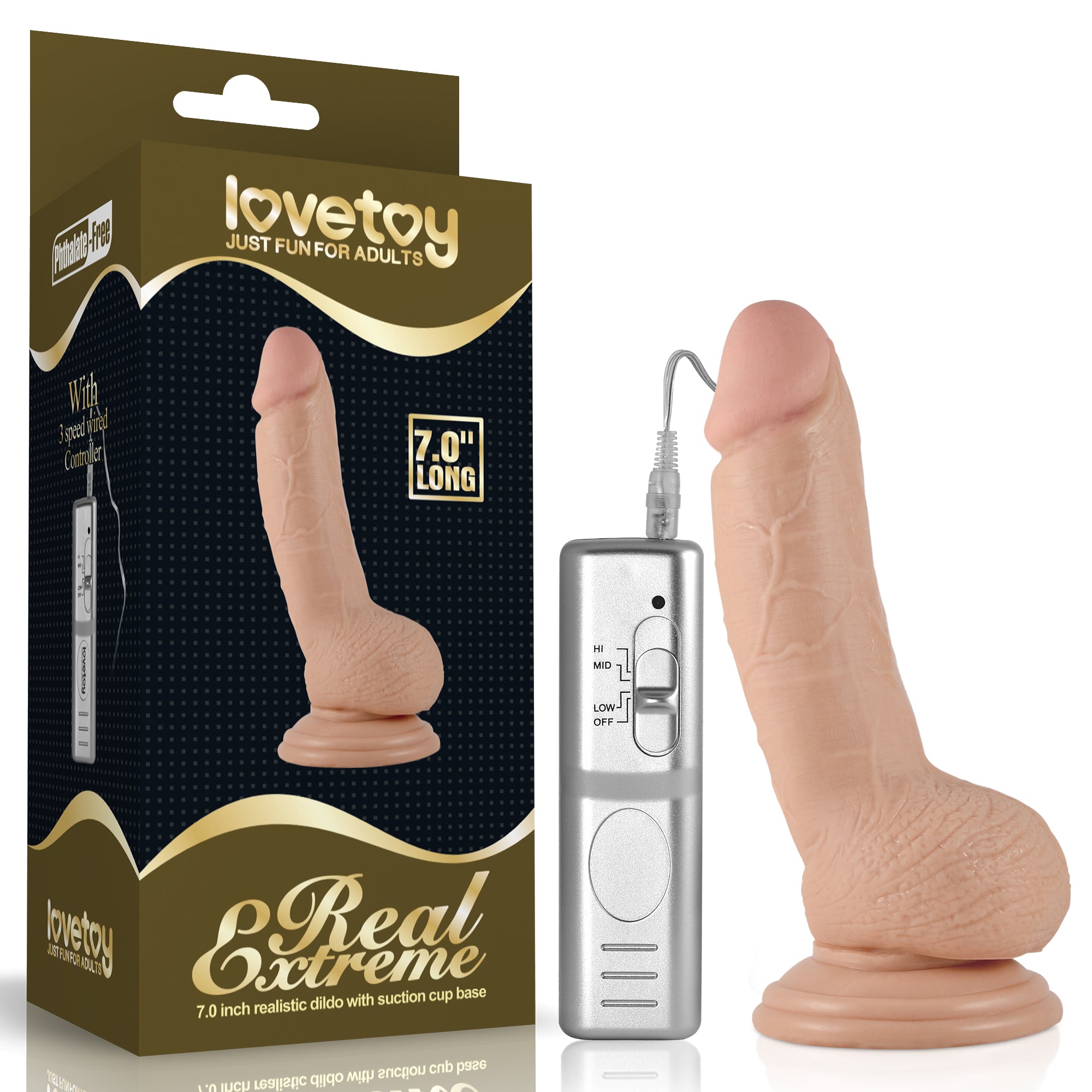 Dildo Realista Vibrador Con Ventosa 18 x 3,8 CM