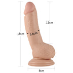 Dildo Realista Curvo con Ventosa 18 x 3,8 CM