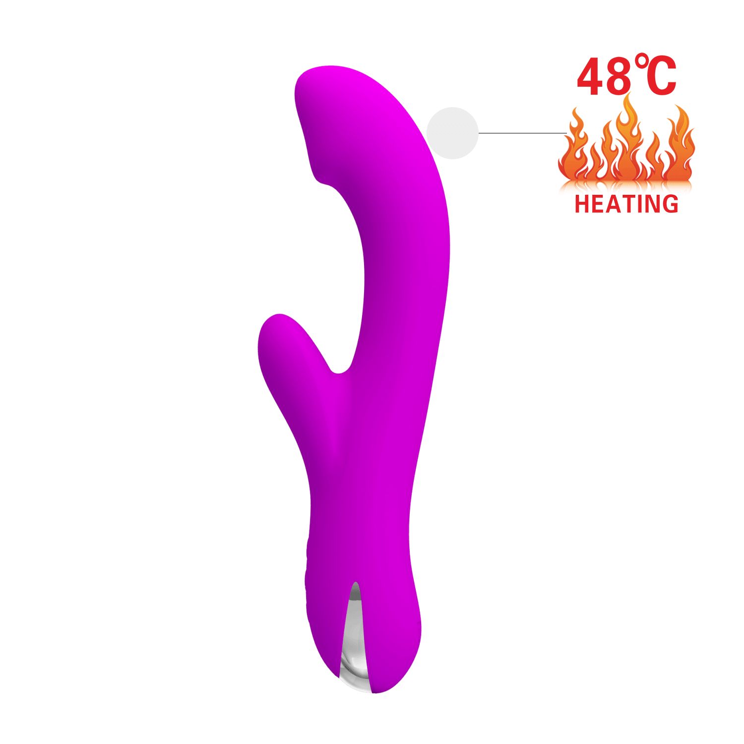Vibrador Dual con Efecto Calor - Intense Heat