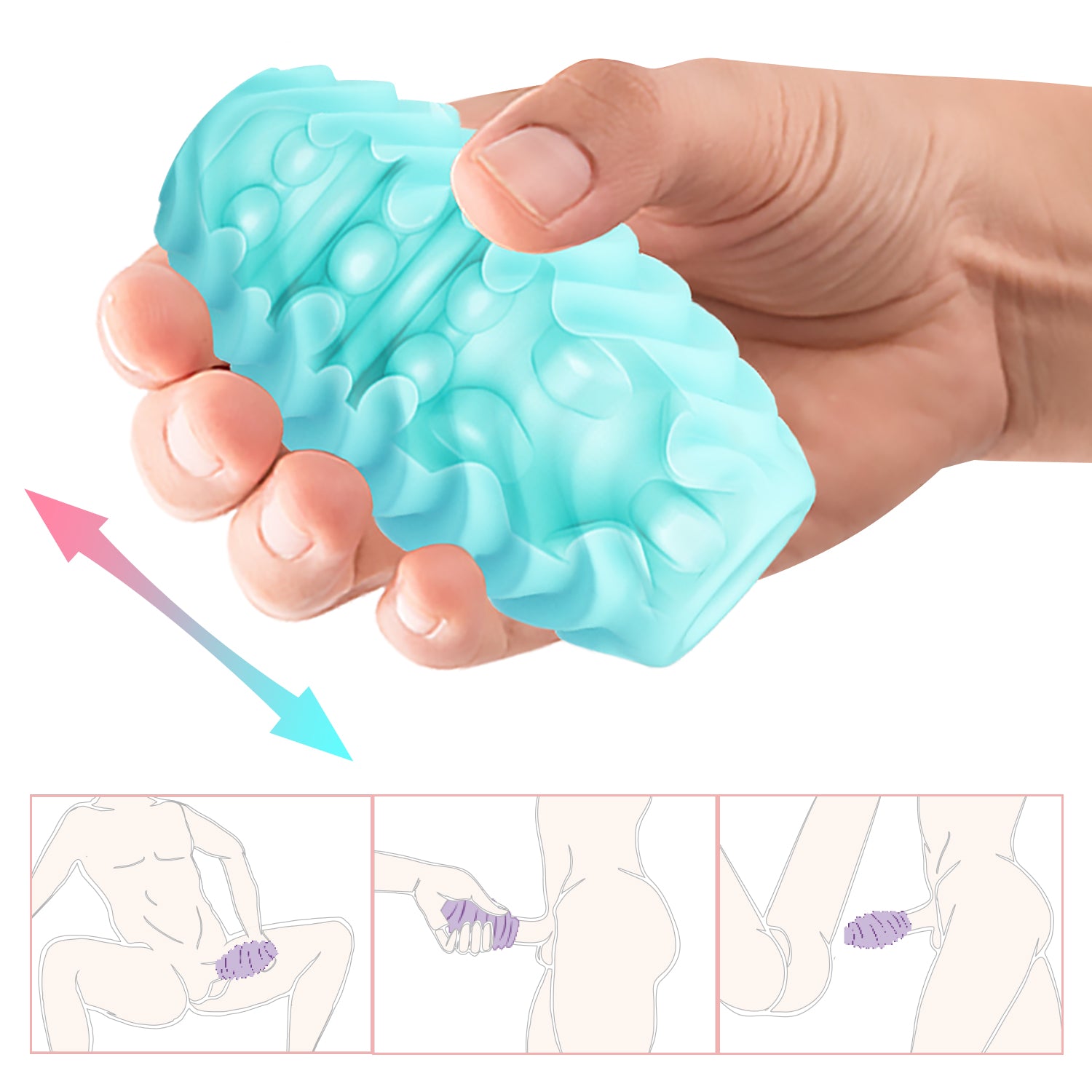 Huevo Masturbador Reversible Texturizado