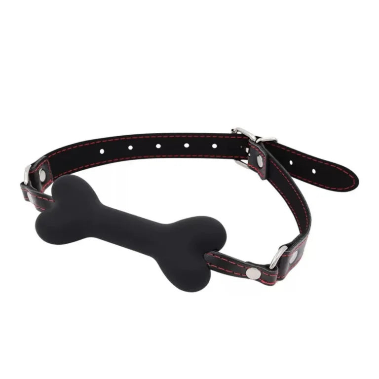 Mordaza bdsm Hueso con Correa Ajustable