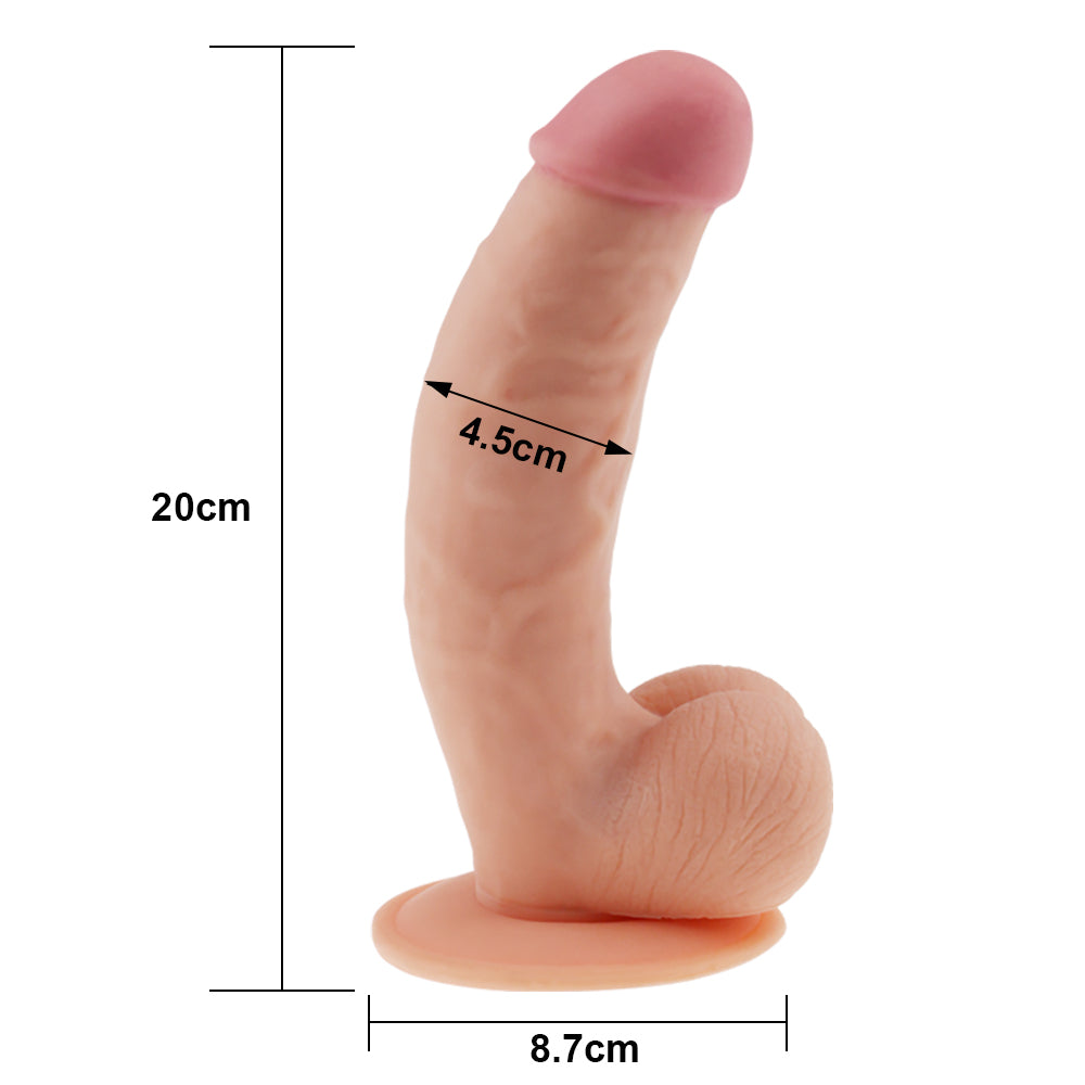 Dildo Realista Ultra Suave Curvo 20 x 4,5 CM