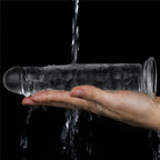 Dildo Realista Transparente Flexible 18 x 3,5 CM