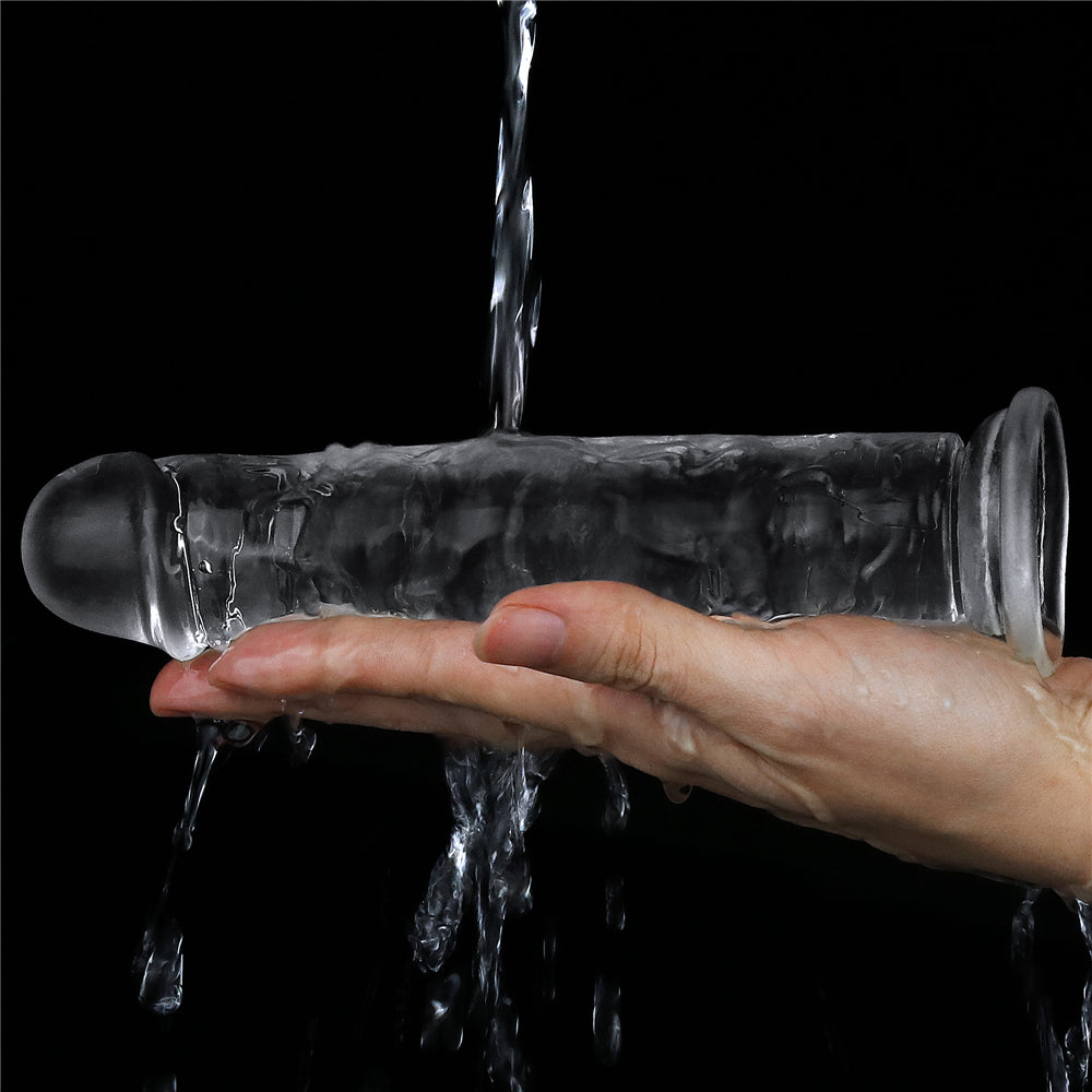 Dildo Realista Transparente Flexible 18 x 3,5 CM
