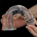 Dildo Realista Transparente Flexible 18 x 3,5 CM
