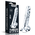 Dildo Realista Transparente Con Ventosa 19 x 3,5 CM