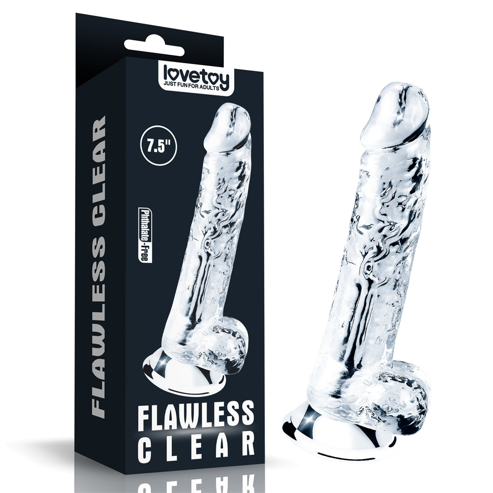 Dildo Realista Transparente Con Ventosa 19 x 3,5 CM