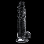 Dildo Realista Transparente Con Ventosa 19 x 3,5 CM