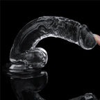 Dildo Realista Transparente Con Ventosa 19 x 3,5 CM