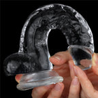 Dildo Realista Transparente Con Ventosa 19 x 3,5 CM