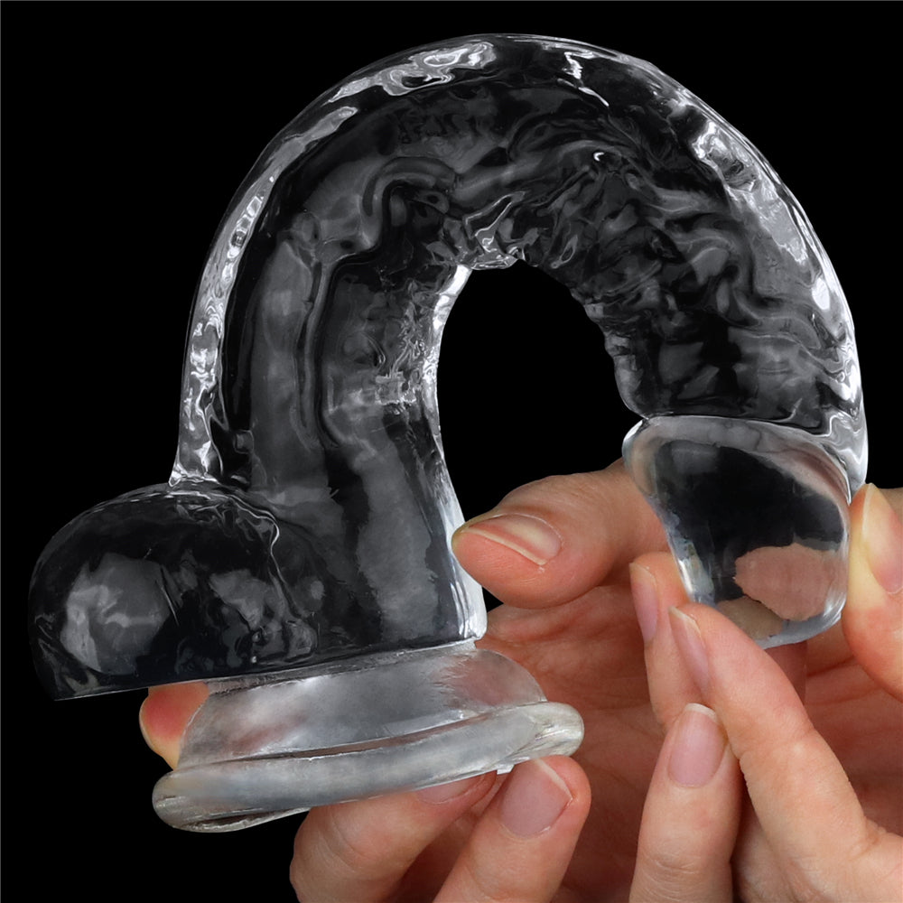 Dildo Realista Transparente Con Ventosa 19 x 3,5 CM