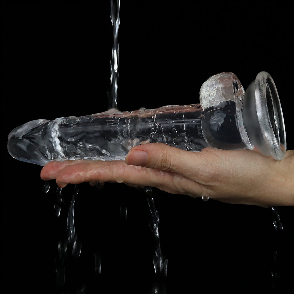 Dildo Realista Transparente Con Ventosa 19 x 3,5 CM