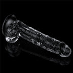 Dildo Realista Transparente Con Ventosa 19 x 3,5 CM