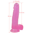 Dildo Realista Jelly Curvo 20,3 x 4,4 CM
