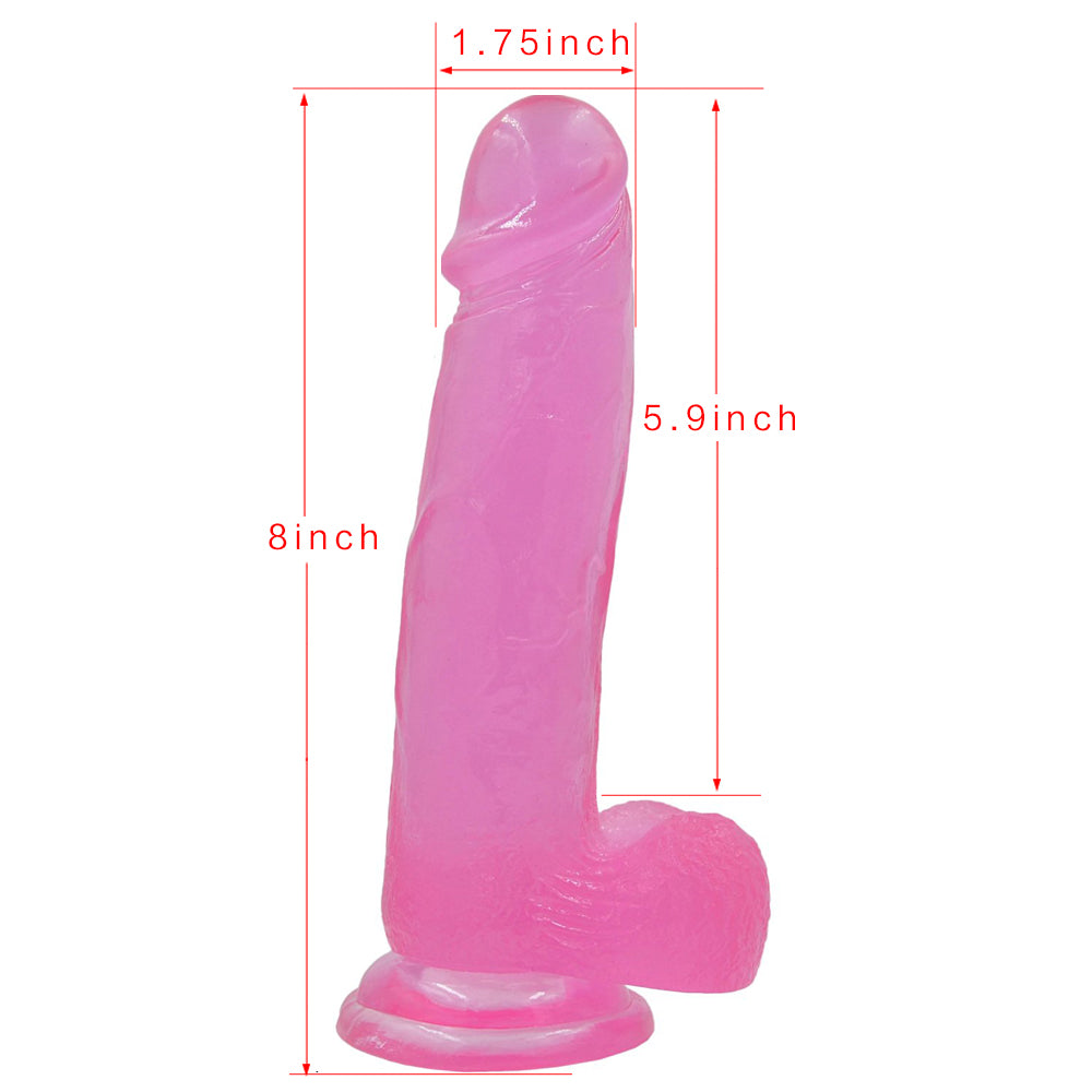Dildo Realista Jelly Curvo 20,3 x 4,4 CM
