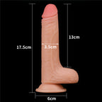 Dildo Realista 18 x 3,6 CM Dual Layer – Doble Capa con Piel Deslizante