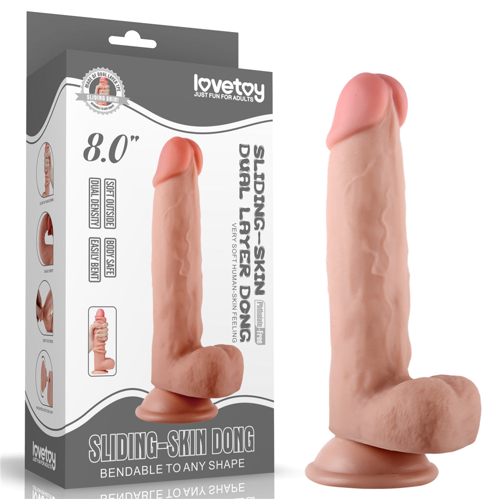 Dildo Realista Dual Layer 21 x 4,3 CM – Piel Deslizante