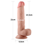 Dildo Realista Dual Layer 21 x 4,3 CM – Piel Deslizante