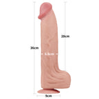 Dildo Realista XXL Dual Layer 36 x 6,6 CM