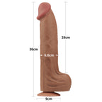 Dildo Realista XXL Dual Layer 36 x 6,6 CM