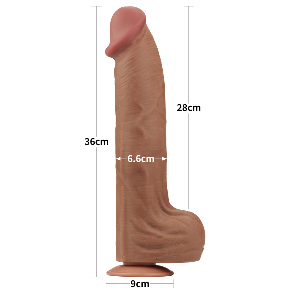 Dildo Realista XXL Dual Layer 36 x 6,6 CM