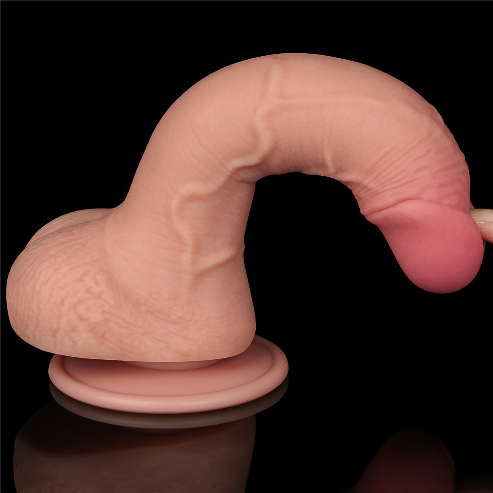 Dildo Realista Curvo Dual Layer 19,5 x 3,5 CM