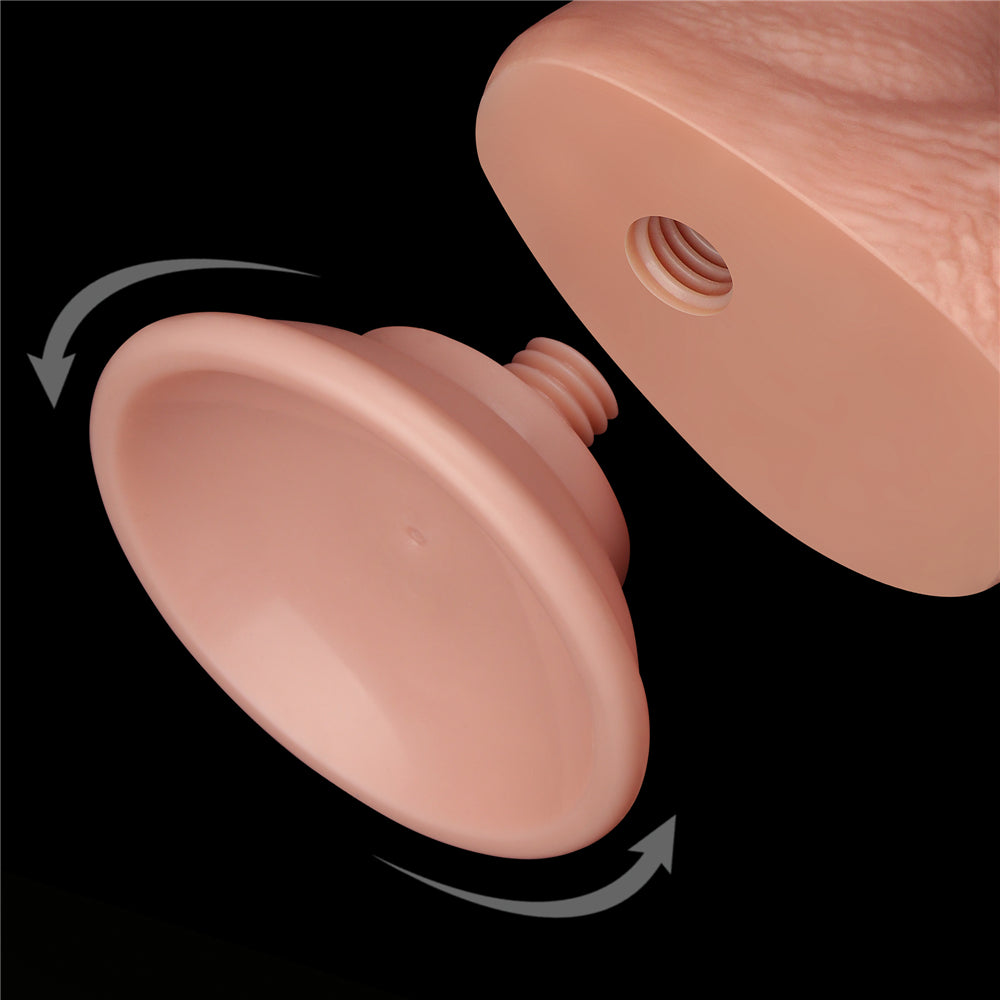 Dildo Realista Curvo Dual Layer 19,5 x 3,5 CM