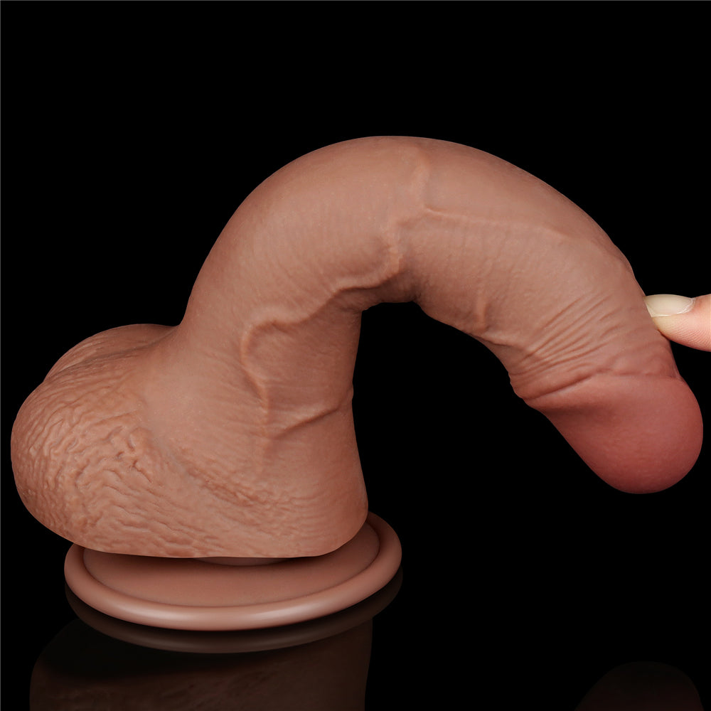 Dildo Realista Curvo Dual Layer 19,5 x 3,5 CM