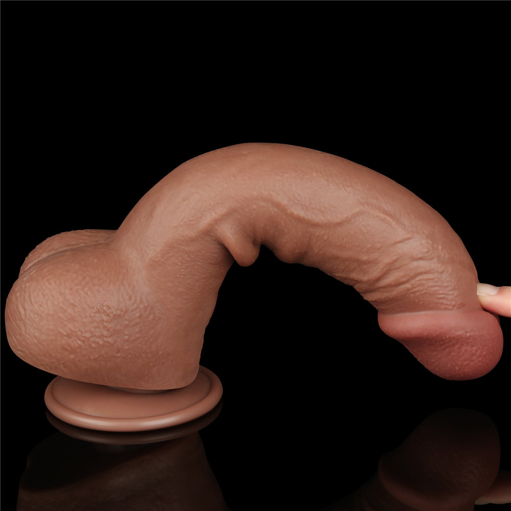 Dildo Realista Piel Deslizante Dual Layer 24 x 4,3 CM