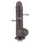 Dildo Realista Piel Deslizante Dual Layer 24 x 4,3 CM