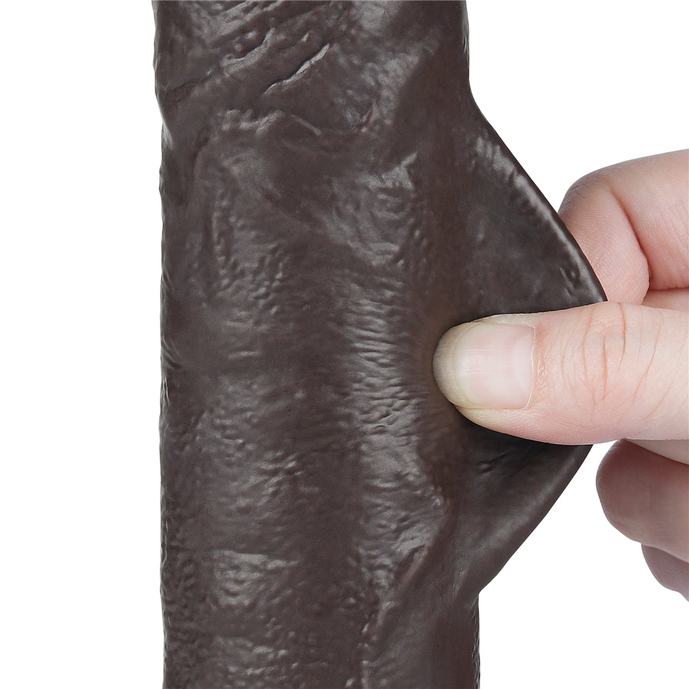 Dildo Realista Piel Deslizante Dual Layer 24 x 4,3 CM