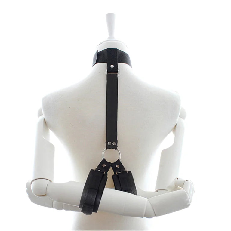 Collar Inmovilizador bdsm con Sujeción para Muñecas